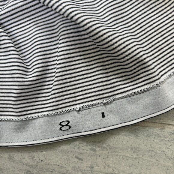 Lululemon Striped Swiftly Tech 2.0 Long Sleeve Shirt White Gray Size 8 - Picture 2 of 9